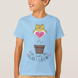 Camiseta - Gatos Fazem o Coração Crescer - Azul
