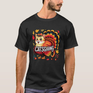 Camiseta Gatos Felizes Dia de Ação de Graças Gatosgiving Am