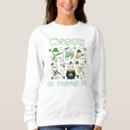 Camiseta Gatos Felizes no Dia de São Patrício