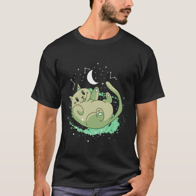 Camiseta Gatos ficção científica. (Frente)