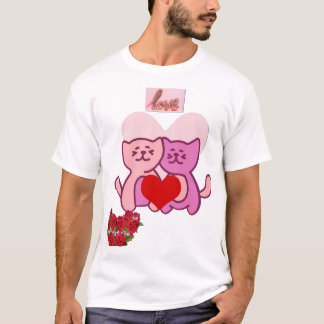Camiseta Gatos Fofos Amor de São Valentim