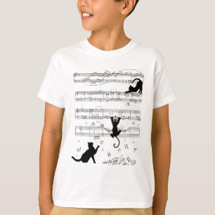 Camiseta Gatos Fofos Brincando Com Professor de Partitura M
