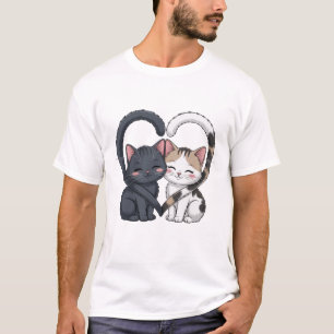 Camiseta Gatos Fofos e Amorosos Coração Design 🐱❤️ Adoráve