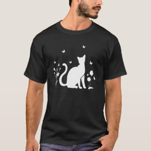 Camiseta Gatos Fofos Gato  Eu Gatos Fofos Borboletas
