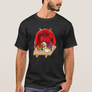 Camiseta Gatos Fofos Nigiri Japonês Gato Fofo Ama Sushi
