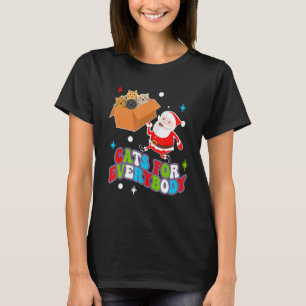 Camiseta Gatos Fofos Para Todos PJs de Natal Papai Noel Xma