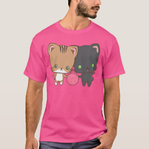Camiseta Gatos Fofos Tricotando 	 Para Amantes de Gatos