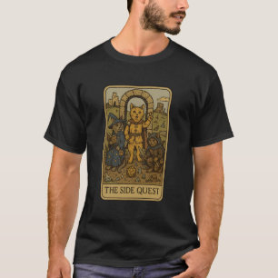 Camiseta Gatos Gamer de RPG Lado Divertido Quest Tarot Nerd