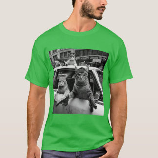 Camiseta Gatos Gângster Engraçados Amigos de Rua