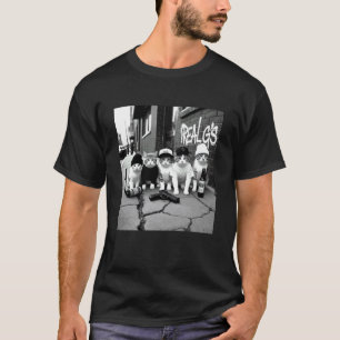 Camiseta Gatos Gângster Engraçados Homens Mulheres Amante d