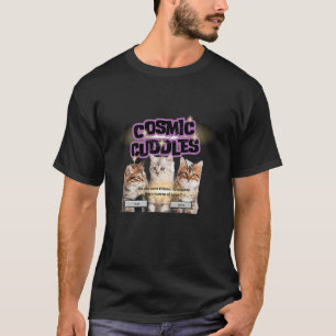 Camiseta Gatos Gatinhos Cosmic Cuddles Retro Gráfico Y2K