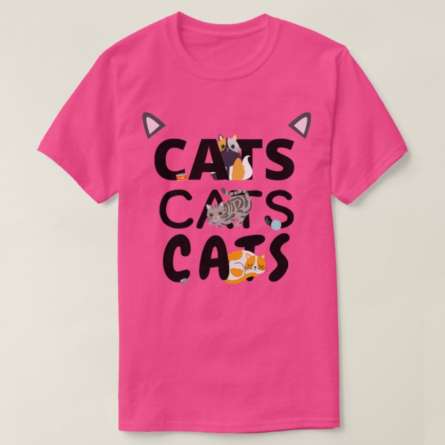 Camiseta Gatos Gatos (Frente do Design)