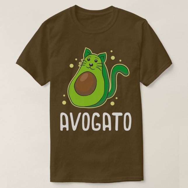 Camiseta Gatos Gatos Avocado Sobrevivente Avogato Aniversár (Frente do Design)
