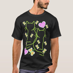 Camiseta Gatos Gatos Gatinhos Crianças Início da Primavera