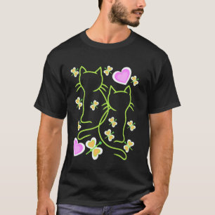 Camiseta Gatos Gatos Gatinhos Crianças Início da Primavera