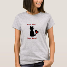 Camiseta Gatos Governam Suas Senhoras do Coração