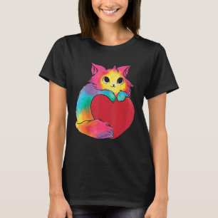 Camiseta Gatos Gráficos Cute Para Arte Colorida De Kitten