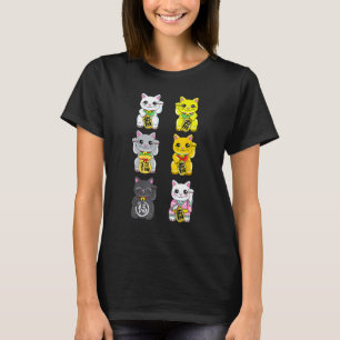 Camiseta Gatos Japoneses da Sorte Maneki Neko