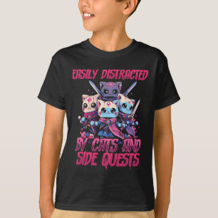 Camiseta Gatos Jogadores de Rpg Missão Lateral Desatentos M