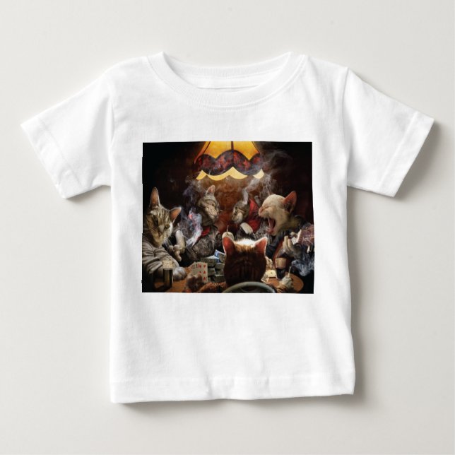 Camiseta Gatos jogando pôquer (Frente)