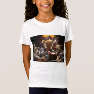 Camiseta Gatos jogando pôquer