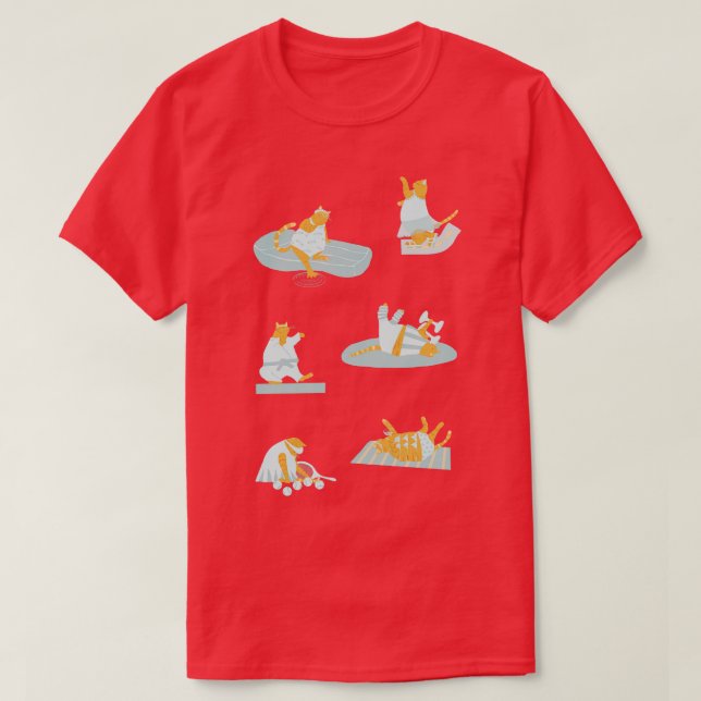 Camiseta Gatos Laranja Ativos (Frente do Design)