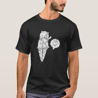 Camiseta Gatos Legais E Sorvete De Casquinha De Gato   Sobr