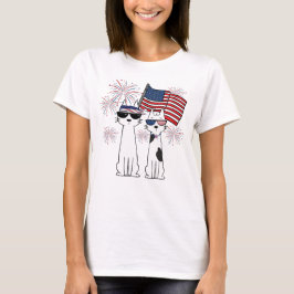 Camiseta Gatos Legais Patrióticos