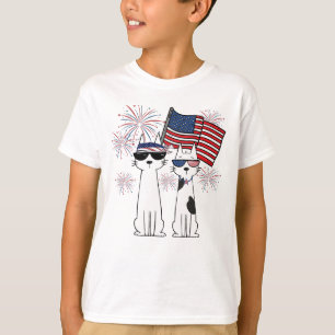 Camiseta Gatos Legais Patrióticos