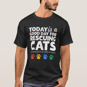 Camiseta Gatos legal Adotam Gatos Adotando Animais De Cão L