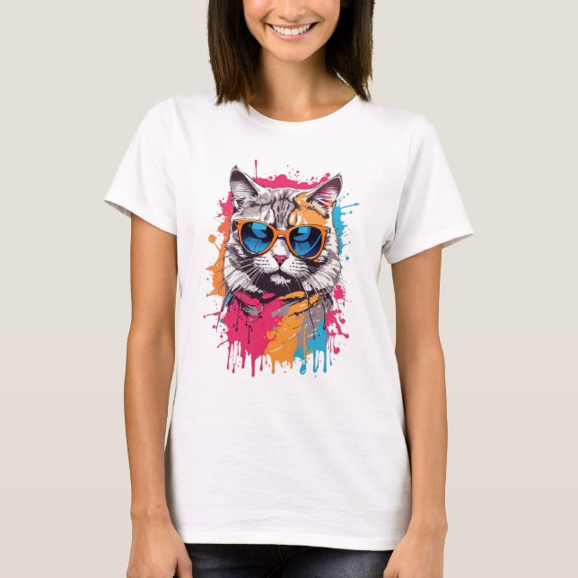 Camiseta Gatos legal: "Me Chame de Apolo" (Frente)