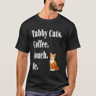 Camiseta Gatos Malhados Engraçados Café Sofá Eu Gato Malhad