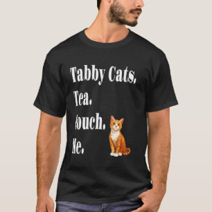 Camiseta Gatos Malhados Engraçados Chá Sofá Eu Laranja Gato