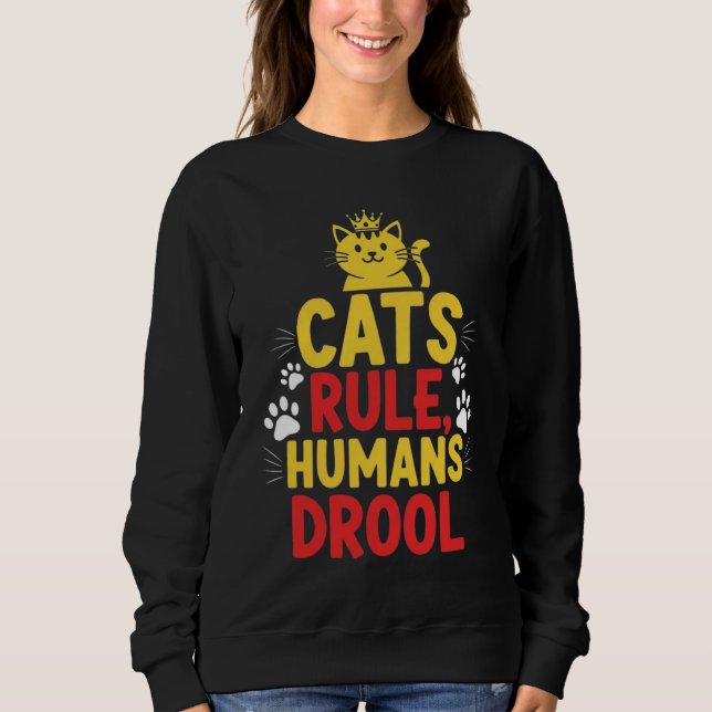 Camiseta Gatos Mandam, Humanos Babam (Frente)
