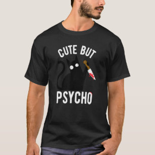 Camiseta Gatos Mas Gatinhos Psicóticos Gatos Mamãe Gata Pai