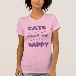 Camiseta Gatos me fazem feliz