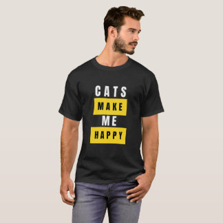 Camiseta Gatos me fazem feliz 