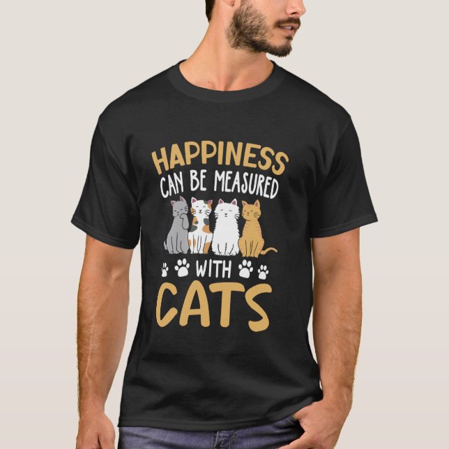 Camiseta Gatos Medem Felicidade Gato (Frente)