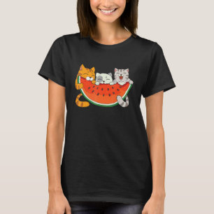 Camiseta Gatos Melão Melancia Gato Fruta Tropical Verão