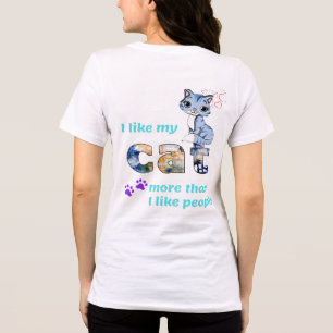 Camiseta "Gatos Melhor Companhia Que Homens" Na moda