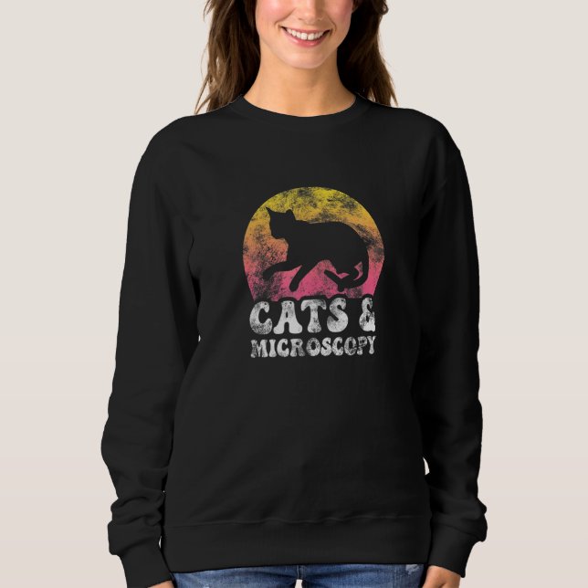 Camiseta Gatos Microscopia Vintage Retro Hobby (Frente)