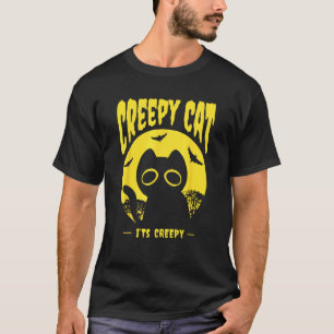 Camiseta Gatos Morcegos Amarelos de Halloween