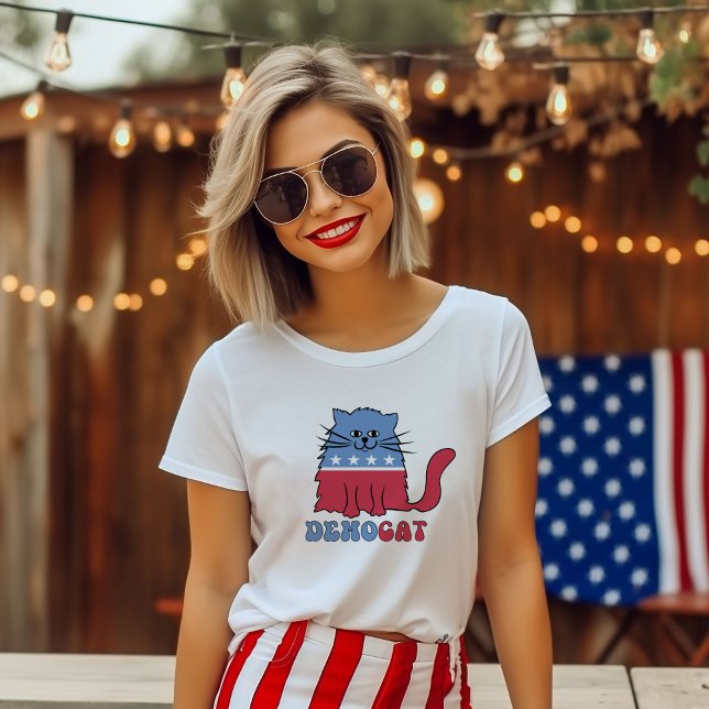 Camiseta Gatos Mulheres de Gato para Kamala Harris Votação  (Criador carregado)