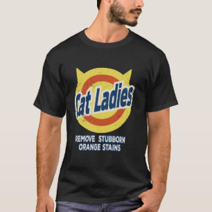 Camiseta Gatos Mulheres para Kamala Removem Manchas de Lara