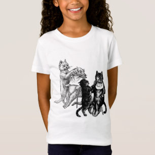 Camiseta Gatos na arte do animal do corte de cabelo do