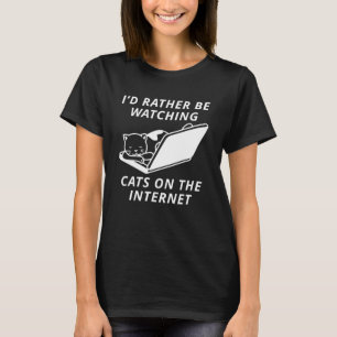 Camiseta Gatos Na Internet