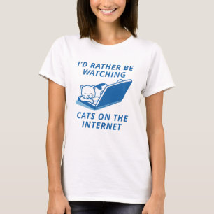 Camiseta Gatos Na Internet