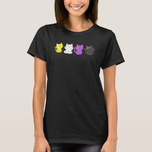 Camiseta Gatos Não Binários Lgbtq