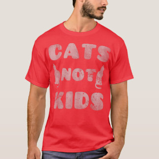 Camiseta Gatos Não Crianças Engraçados Diz Humor Gato Dizen