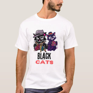 Camiseta Gatos negros